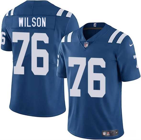 Men & Women & Youth Indianapolis Colts #76 Jack Wilson Blue 2025 Vapor Limited Stitched Jersey